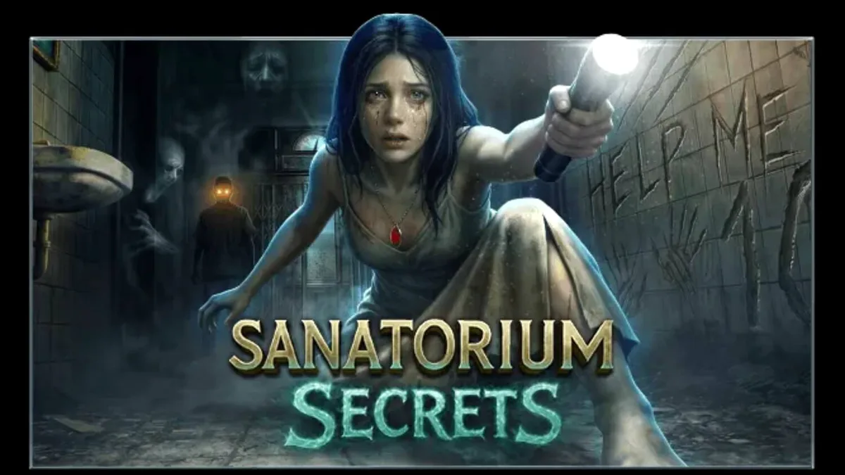 Tela de jogo do caça-níqueis Sanatorium Secrets com tema de horror