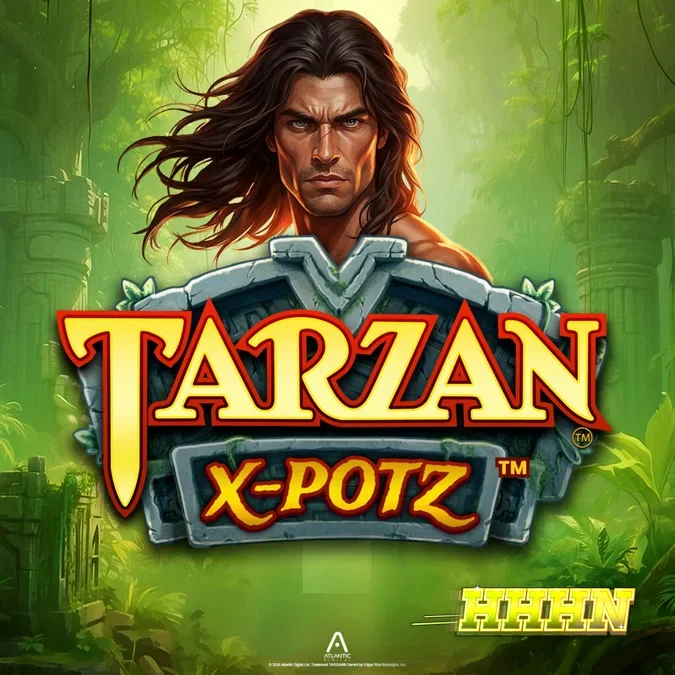 Interface visual e símbolos temáticos do slot Tarzan X-Potz